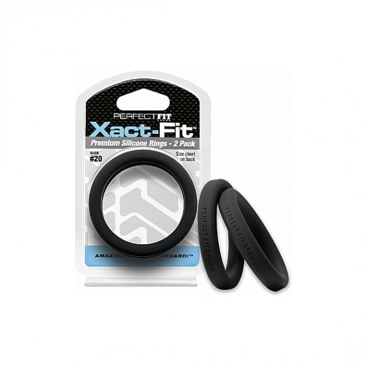 XACT FIT PACK DE 2 ANILLOS DE SILICONA 19CM NEGRO