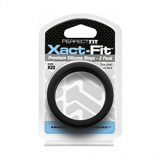 XACT FIT PACK DE 2 ANILLOS DE SILICONA 19CM NEGRO