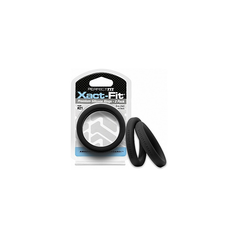 XACT FIT PACK DE 2 ANILLOS DE SILICONA 20CM NEGRO