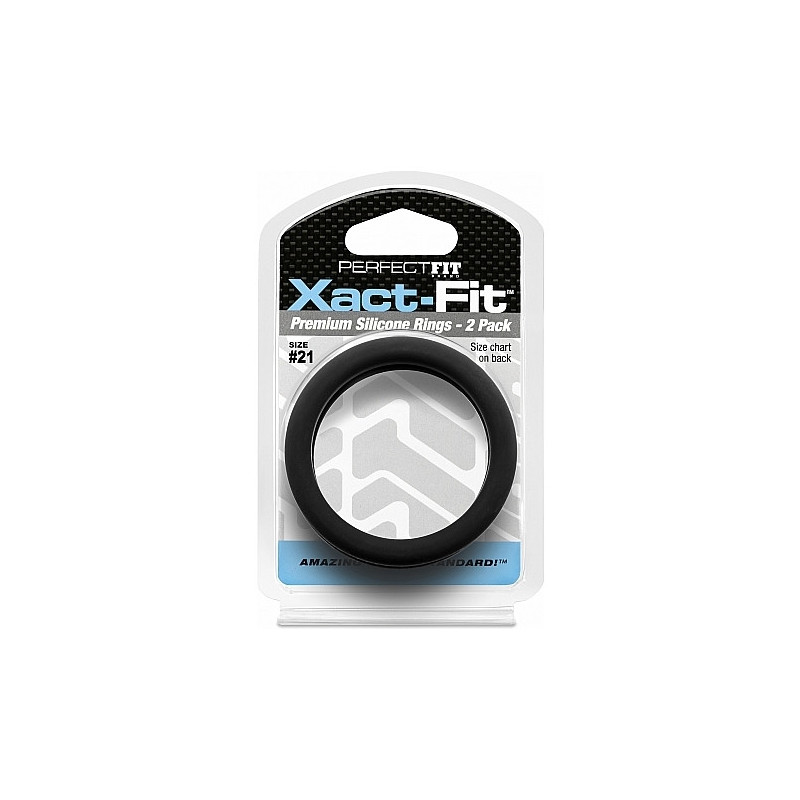 XACT FIT PACK DE 2 ANILLOS DE SILICONA 20CM NEGRO