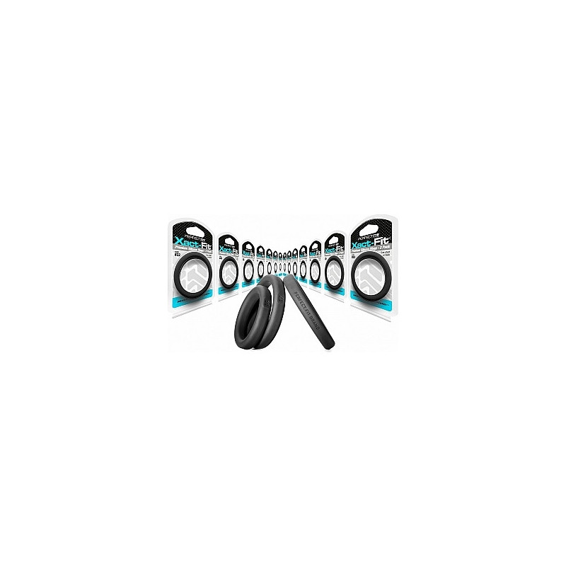 XACT FIT PACK DE 2 ANILLOS DE SILICONA 20CM NEGRO