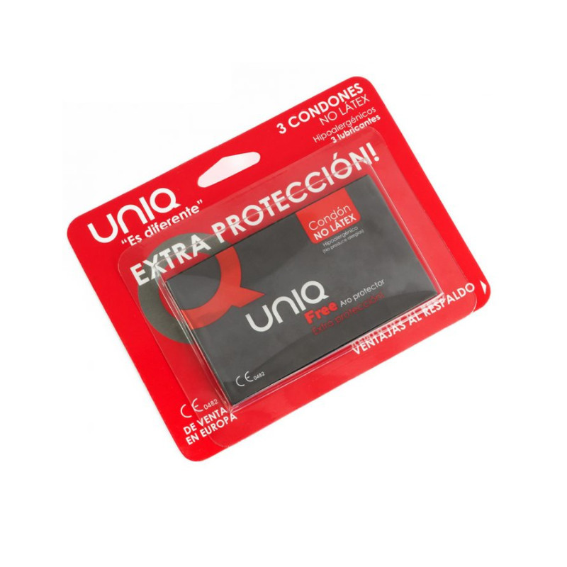 UNIQ FREE ARO PROTECTOR PRESERVATIVO SIN LATEX 3UDS