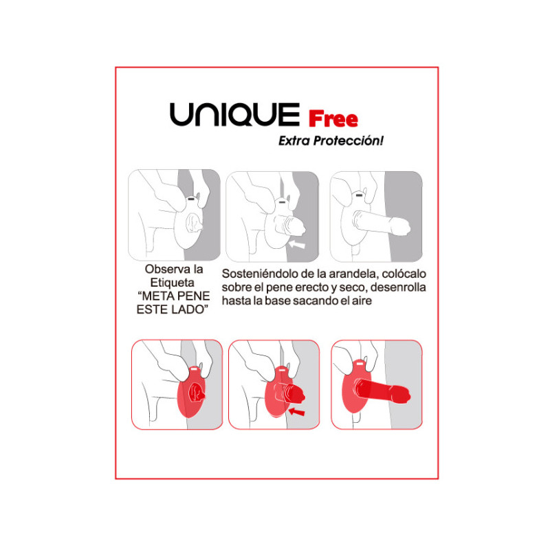 UNIQ FREE ARO PROTECTOR PRESERVATIVO SIN LATEX 3UDS