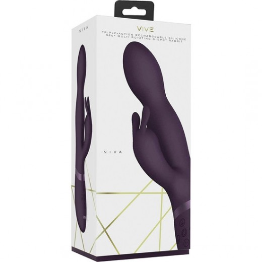 VIVE CONEJO VIBRADOR PUNTO G MORADO