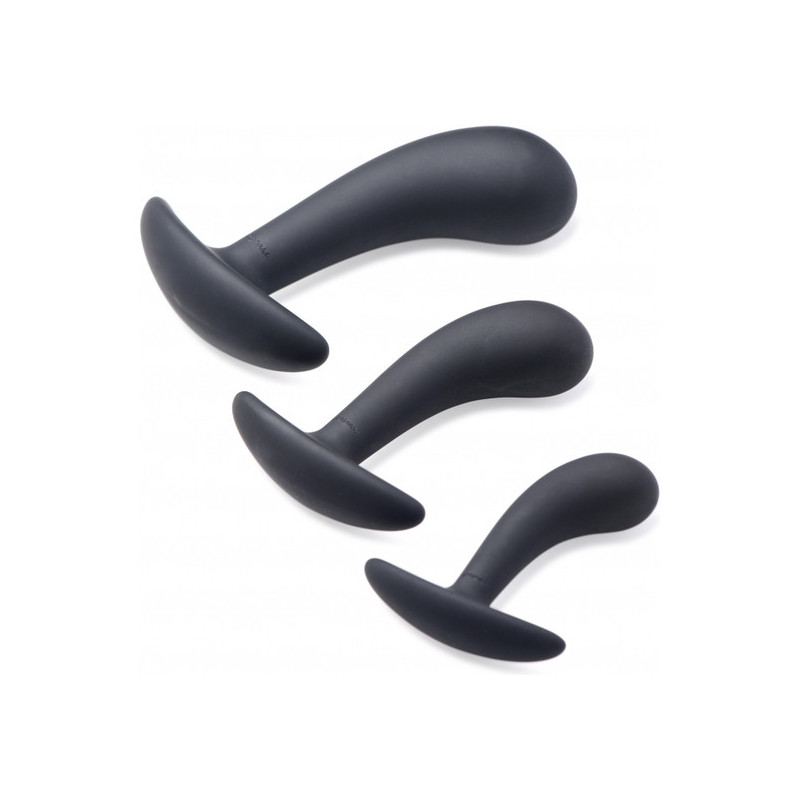 SET ANAL CURVO DARK DELIGHTS 3 PIEZAS NEGRO