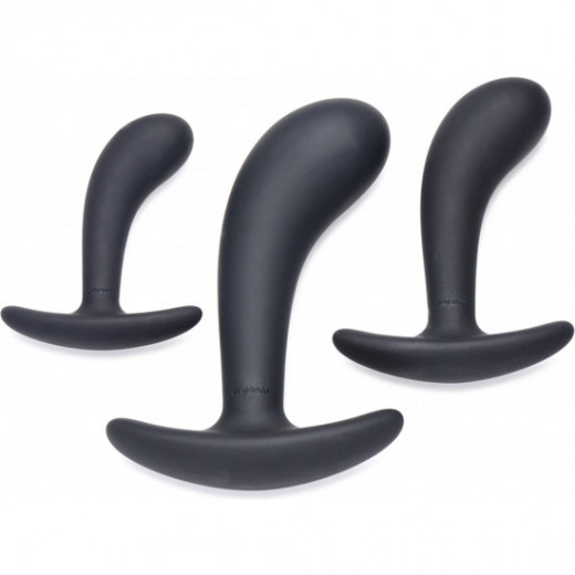 SET ANAL CURVO DARK DELIGHTS 3 PIEZAS NEGRO