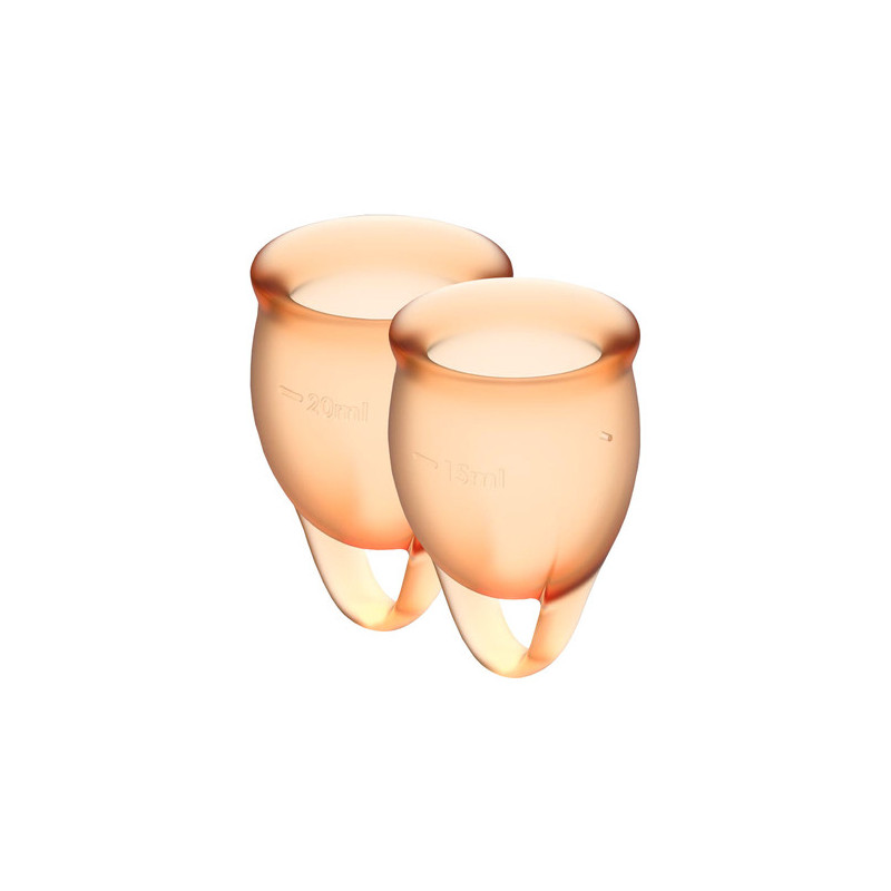 SATISFYER FEEL CONFIDENT COPA MENSTRUAL NARANJA