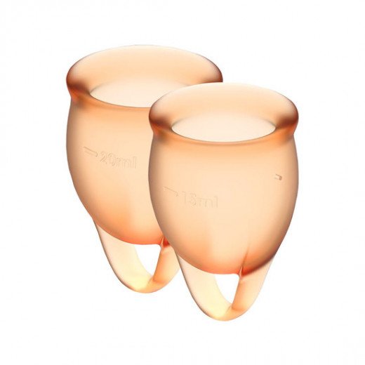 SATISFYER FEEL CONFIDENT COPA MENSTRUAL NARANJA