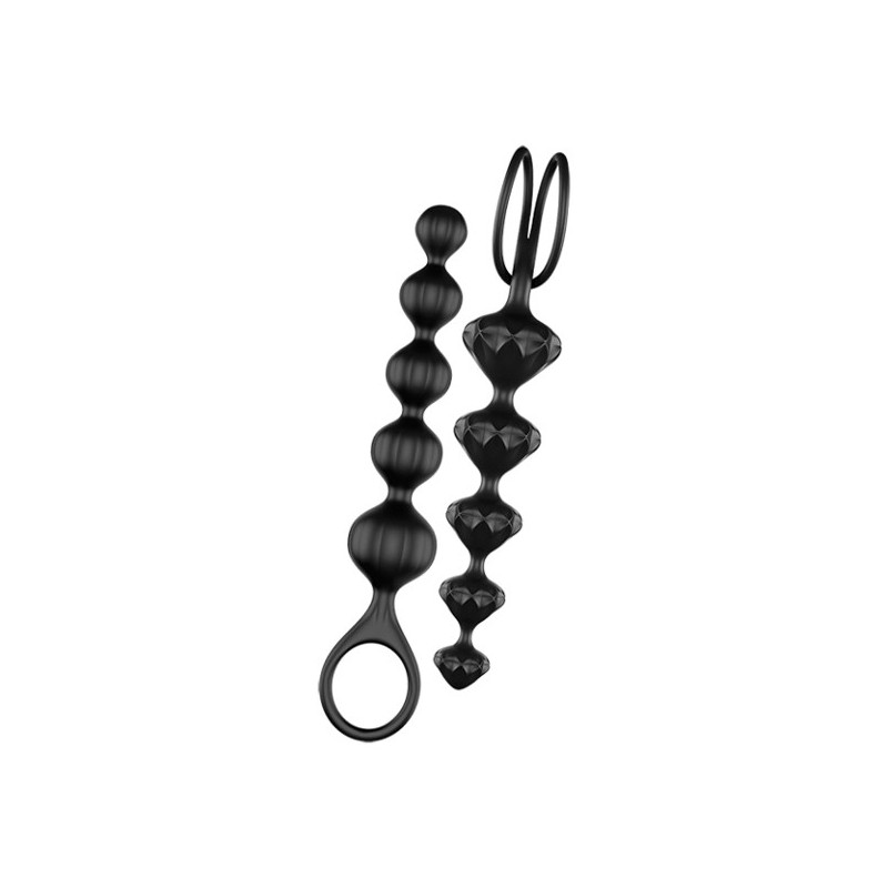 SATISFYER BEADS BOLAS ANALES SILICONA NEGRO