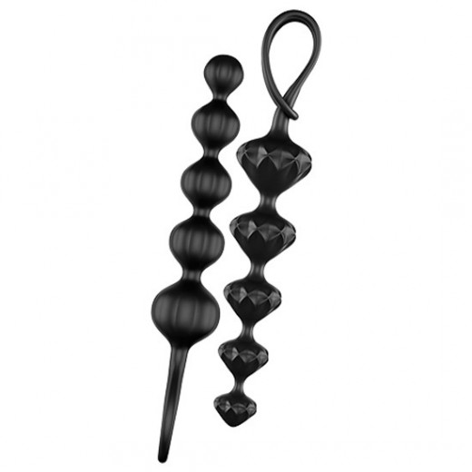 SATISFYER BEADS BOLAS ANALES SILICONA NEGRO