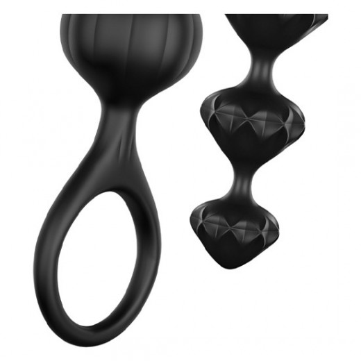 SATISFYER BEADS BOLAS ANALES SILICONA NEGRO