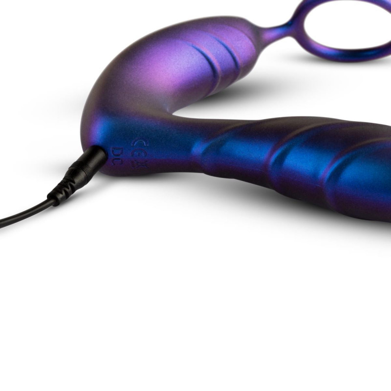 Hueman Black Hole Plug Anal Con Anillo Para El Pene/TestÍCulos Con Control Remoto Usb
