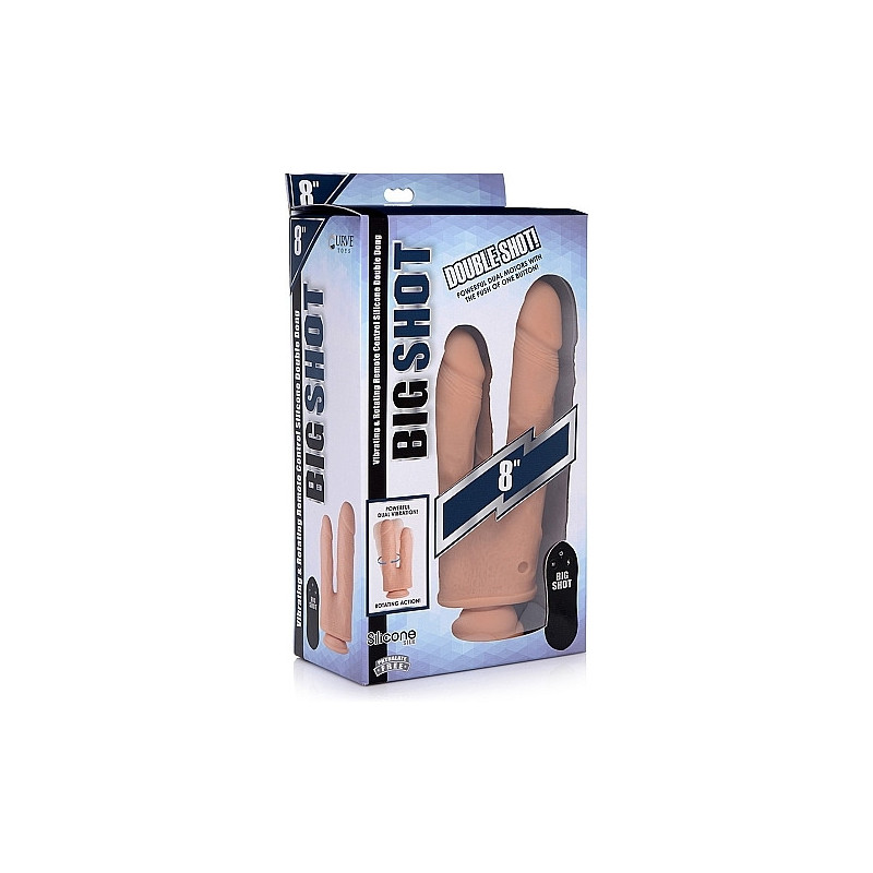 PENE REALiSTICO DOBLE CON VIBRADOR 10 VELOCIDADES