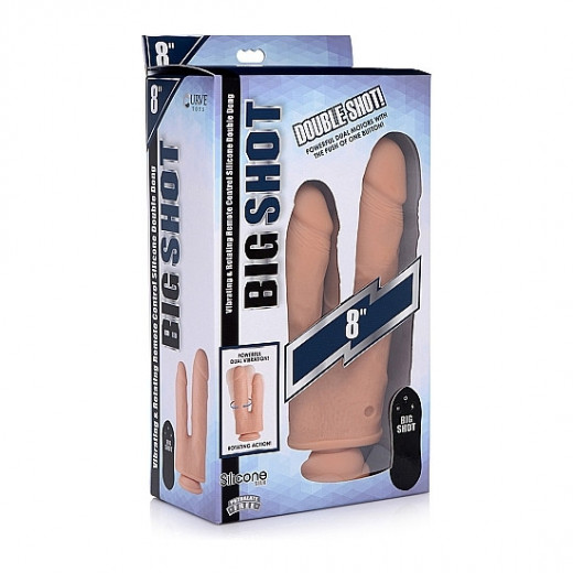 PENE REALiSTICO DOBLE CON VIBRADOR 10 VELOCIDADES