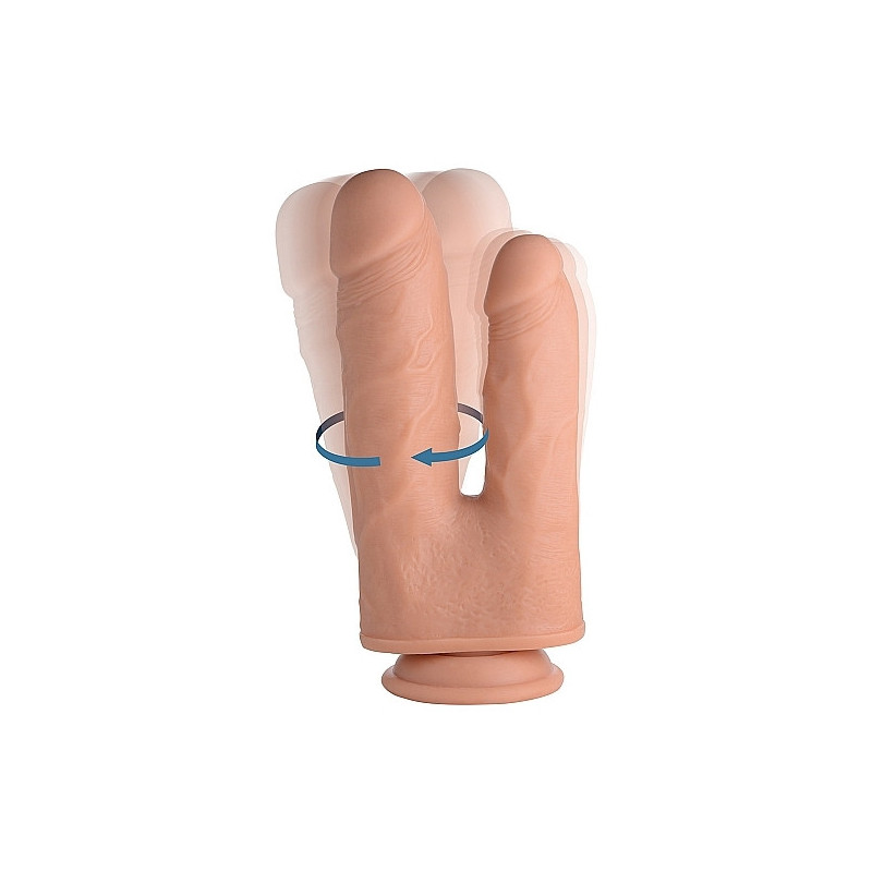 PENE REALiSTICO DOBLE CON VIBRADOR 10 VELOCIDADES
