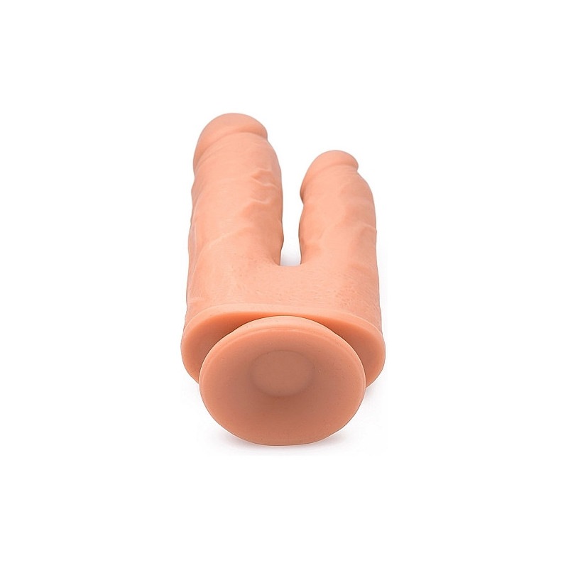 PENE REALiSTICO DOBLE CON VIBRADOR 10 VELOCIDADES