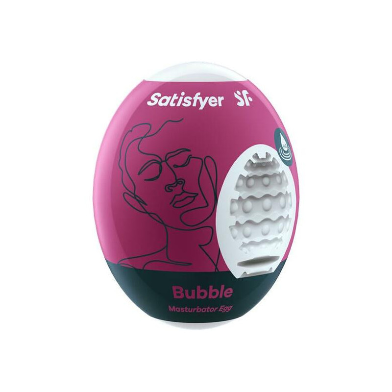 SATISFYER MASTURBADOR EGG SINGLE BUBBLE