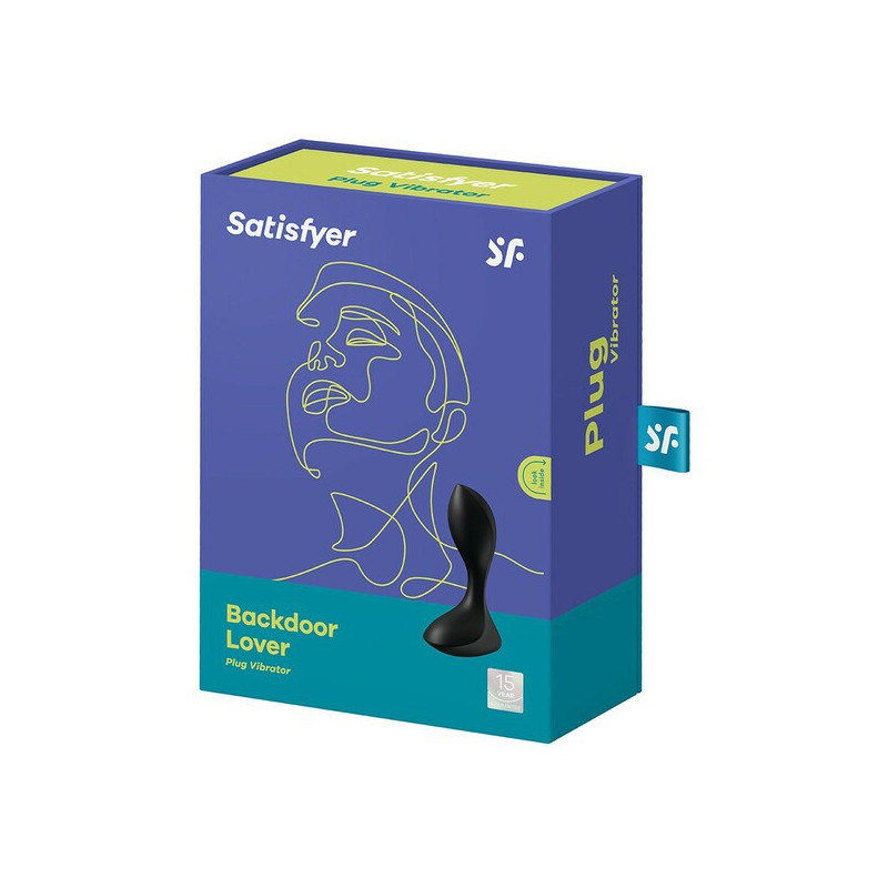 SATISFYER BACKDOOR LOVER VIBRATING PLUG NEGRO