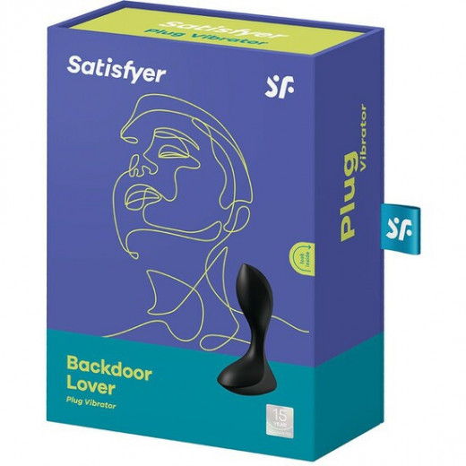 SATISFYER BACKDOOR LOVER VIBRATING PLUG NEGRO