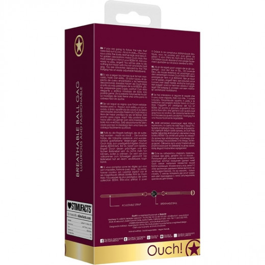 OUCH HALO BREATHABLE BALL GAG BURDEOS