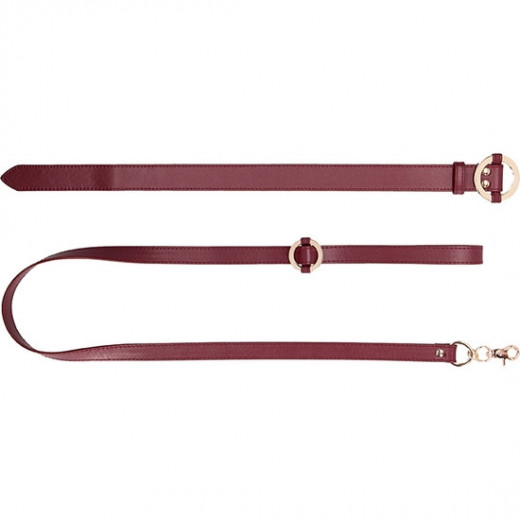 OUCH HALO COLLAR WITH LEASH BURDEOS