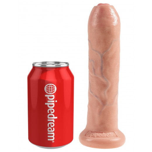 UNCUT 19CM PENE REALISTA CON PREPUCIO MoVIL