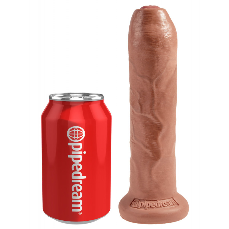 UNCUT 19CM PENE REALISTA CON PREPUCIO MoVIL MULATO
