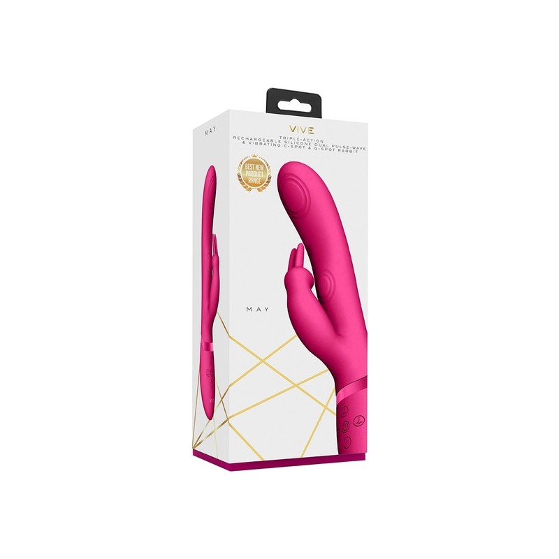 MAY DOBLE DE ONDAS DE PULSO Y VIBRACIoN PARA EL PUNTO C Y EL PUNTO G RABBIT FUCSIA