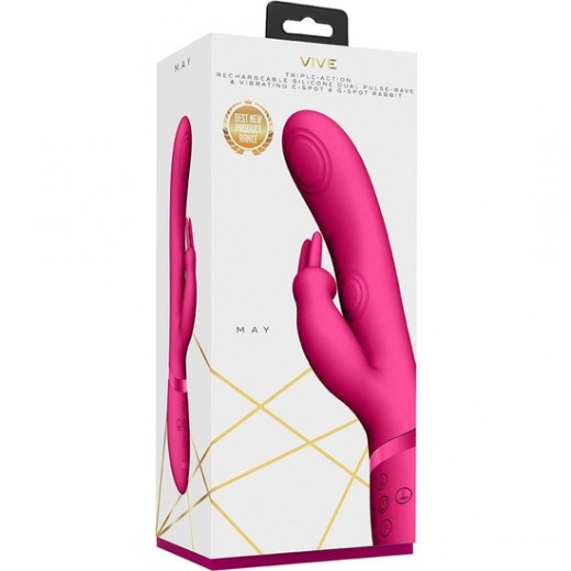 MAY DOBLE DE ONDAS DE PULSO Y VIBRACIoN PARA EL PUNTO C Y EL PUNTO G RABBIT FUCSIA