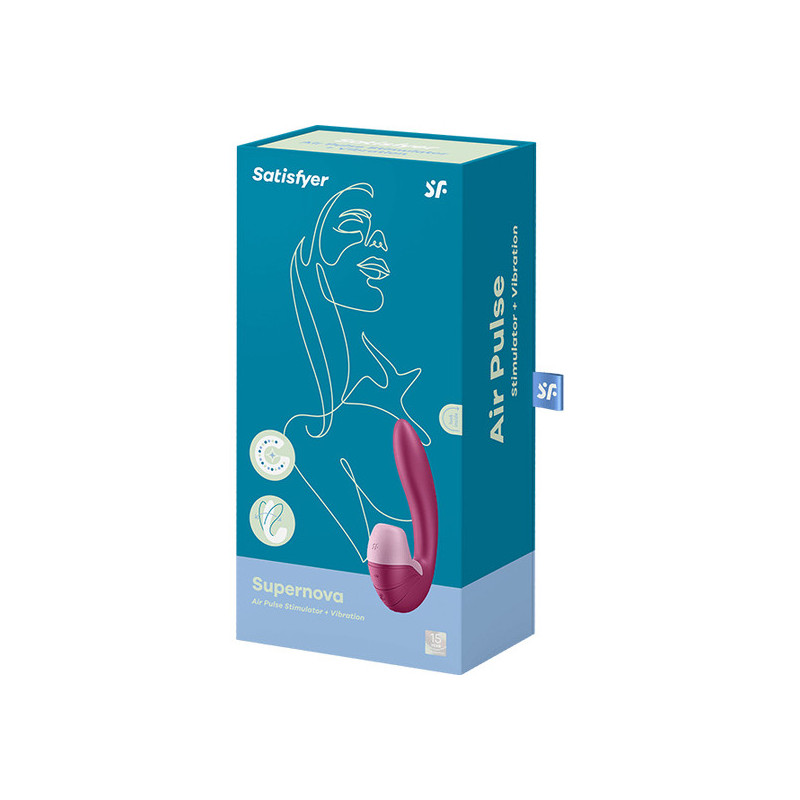 SATISFYER SUPERNOVA VIBRADOR INSERTABLE CON AIR PULSE MORADO