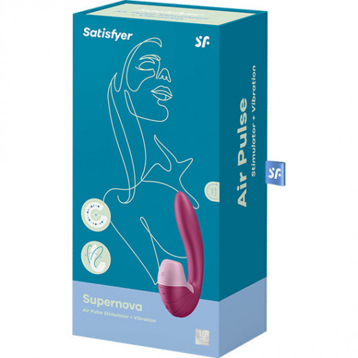 SATISFYER SUPERNOVA VIBRADOR INSERTABLE CON AIR PULSE MORADO