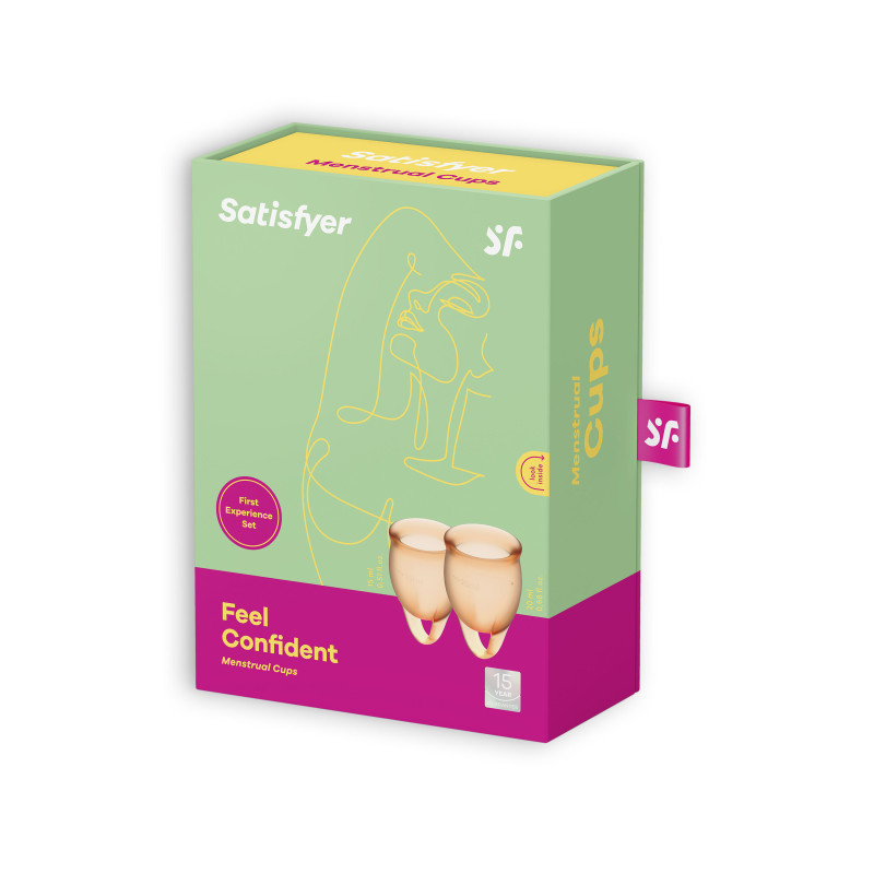 SATISFYER FEEL CONFIDENT COPA MENSTRUAL NARANJA