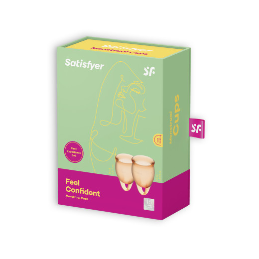SATISFYER FEEL CONFIDENT COPA MENSTRUAL NARANJA