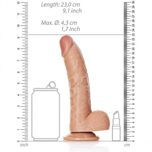 REALROCK PENE REALiSTICO CON TESTiCULOS 8 205 CM