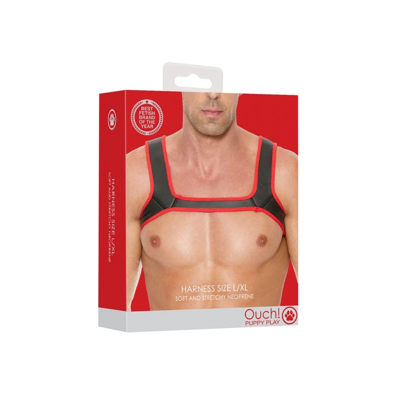 OUCH PUPPY PLAY ARNeS DE NEOPRENO ROJO