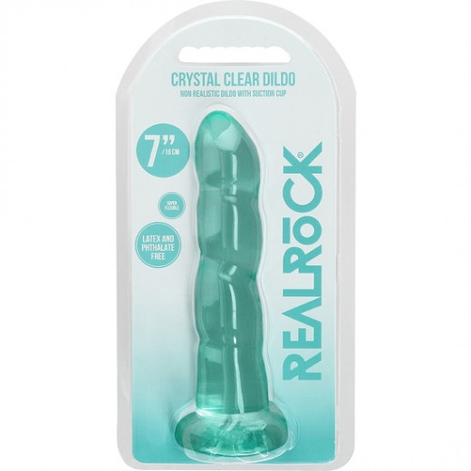 REALROCK DILDO APTO PARA USO VAGINAL Y ANAL 7 17 CM TURQUESA