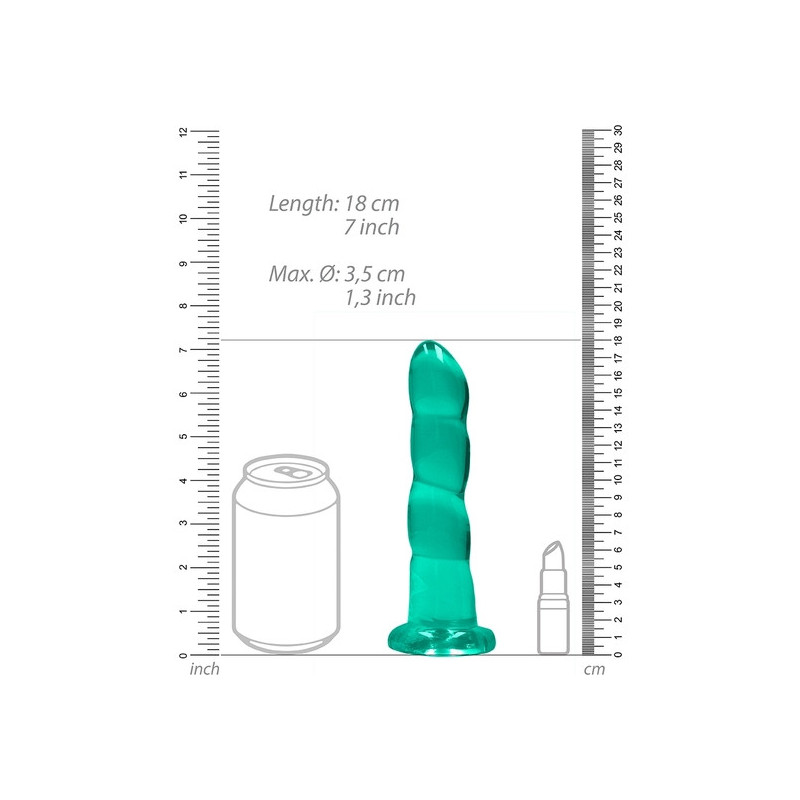 REALROCK DILDO APTO PARA USO VAGINAL Y ANAL 7 17 CM TURQUESA