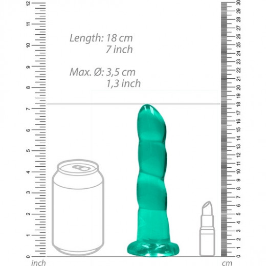 REALROCK DILDO APTO PARA USO VAGINAL Y ANAL 7 17 CM TURQUESA