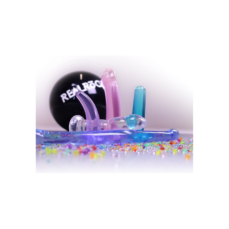 REALROCK DILDO APTO PARA USO VAGINAL Y ANAL 7 17 CM TURQUESA