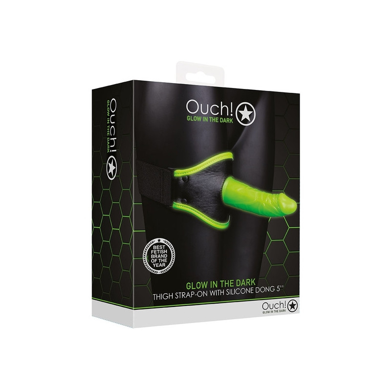 OUCH ARNeS CON STRAP ON PARA MUSLO GLOW IN THE DARK