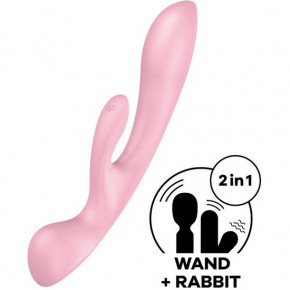 SATISFYER TRIPLE OH VIBRADOR MULTIFUNCIoN ROSA