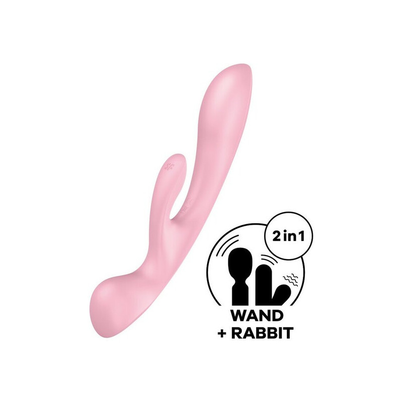 SATISFYER TRIPLE OH VIBRADOR MULTIFUNCIoN ROSA