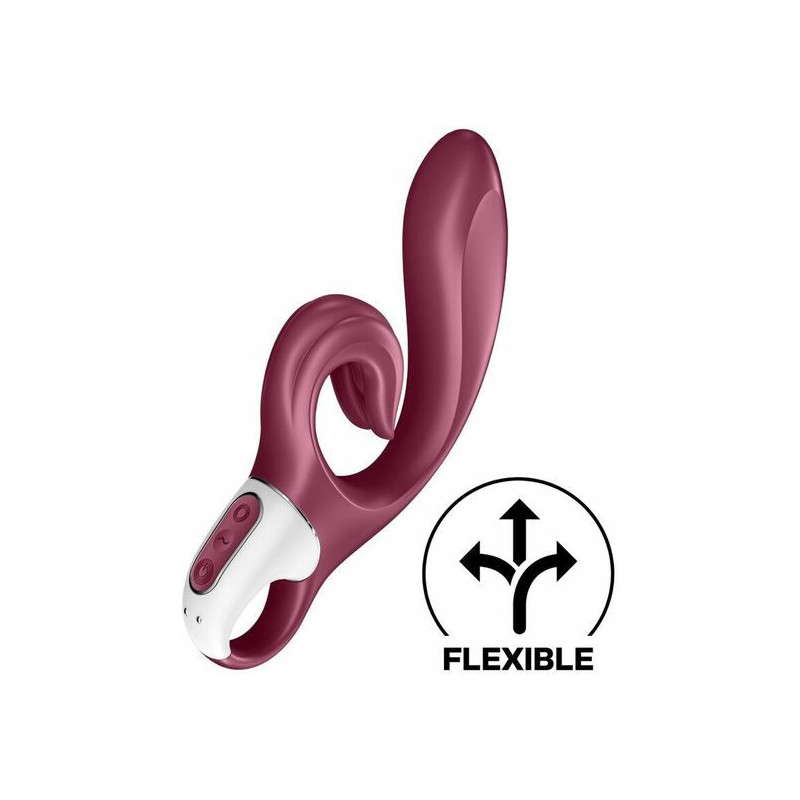 SATISFYER LOVE ME CONEJITO VIBRADOR FLEXIBLE ROJO