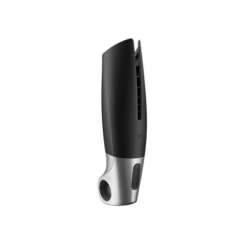 SATISFYER MASTURBADOR POWER CON VIBRACIoN NEGRO PLATA