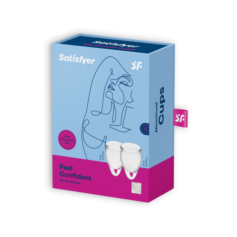 SATISFYER FEEL CONFIDENT COPA MENSTRUAL TRANSPARENTE