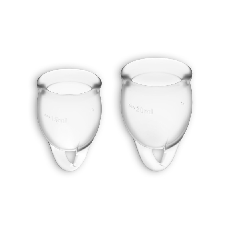 SATISFYER FEEL CONFIDENT COPA MENSTRUAL TRANSPARENTE