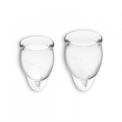 SATISFYER FEEL CONFIDENT COPA MENSTRUAL TRANSPARENTE