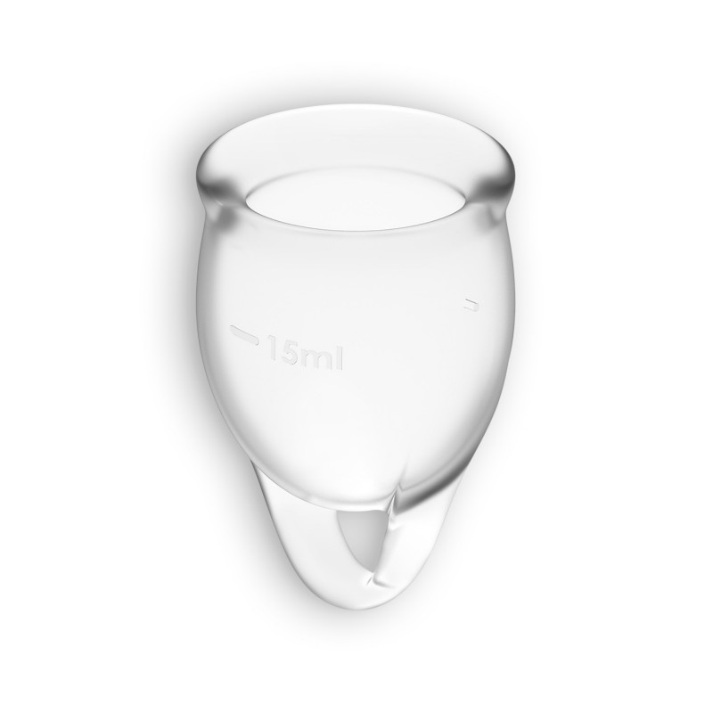 SATISFYER FEEL CONFIDENT COPA MENSTRUAL TRANSPARENTE