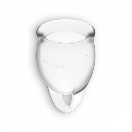 SATISFYER FEEL CONFIDENT COPA MENSTRUAL TRANSPARENTE