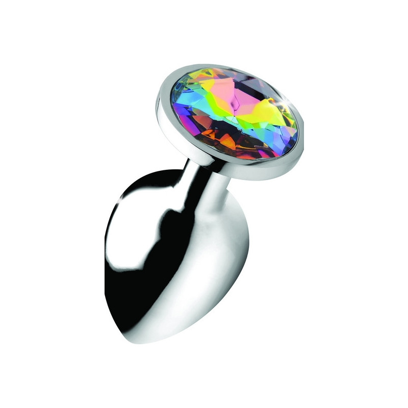 PLUG ANAL GEMA RAINBOW LARGO PLATA